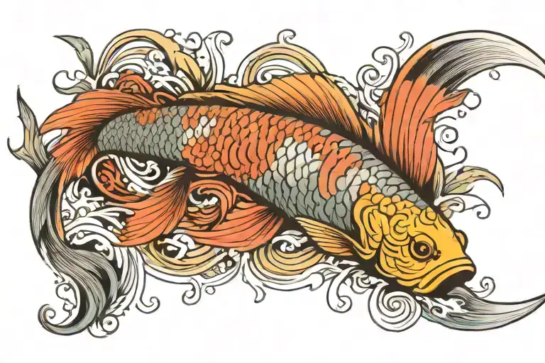 Fish And Feathers Falling