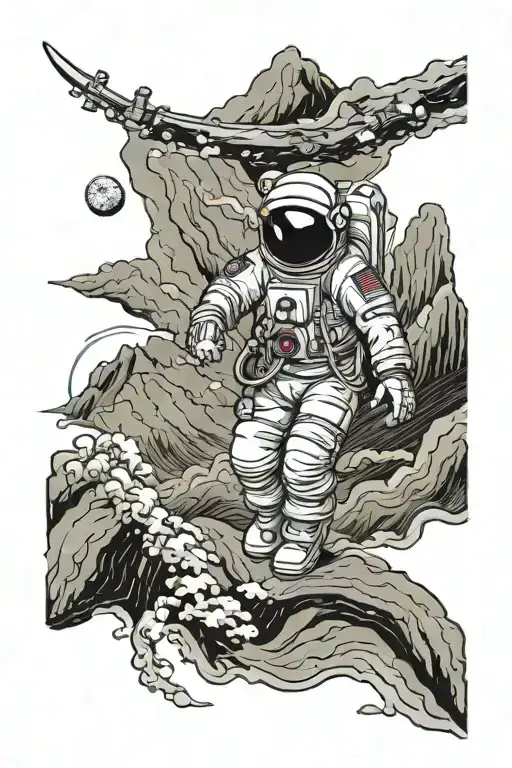 Astronaut And Mountains