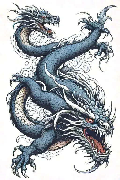 Dragon Tearing Out Of Body