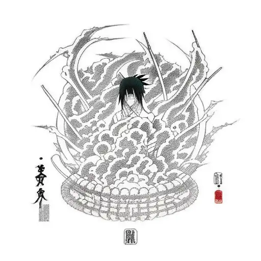 Itachi Standing Over His Dead Clan Along Side Madara