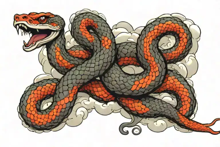 Snake On The Cloud Artwork