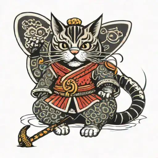 Round Cat Samurai