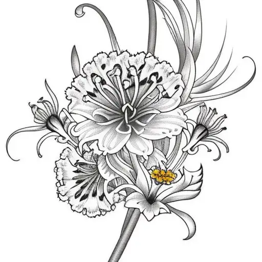 Carnation And Spyder Lily