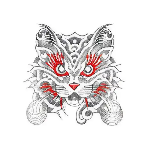 Red String Of Fate With An Asian Animal Attached To It