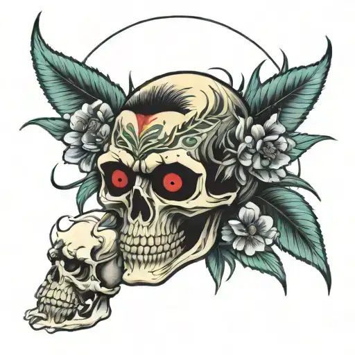 Monkey Skull Zombie Marajuana