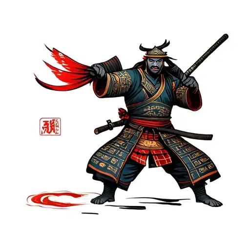 Labubu Dressed As A Samurai Warrior
