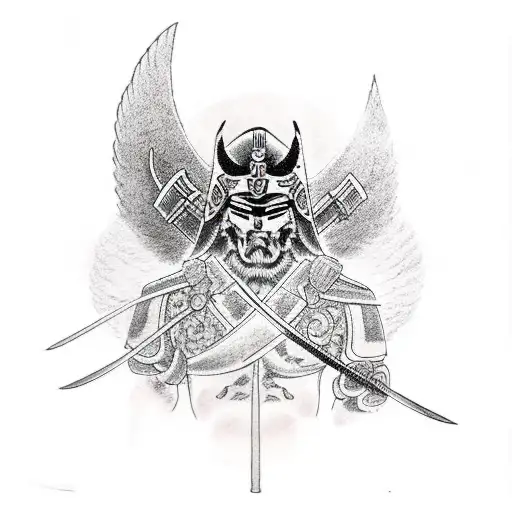 Ares With Katana And Angelwings