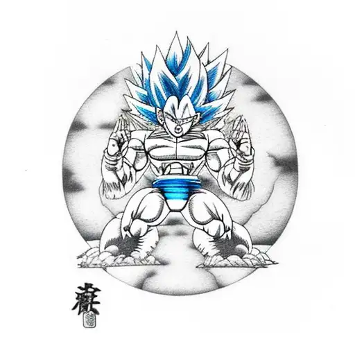 Vegeta Transforms Into Great Ape With Moon In Background