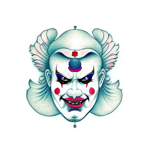 Angel With Clown Mask