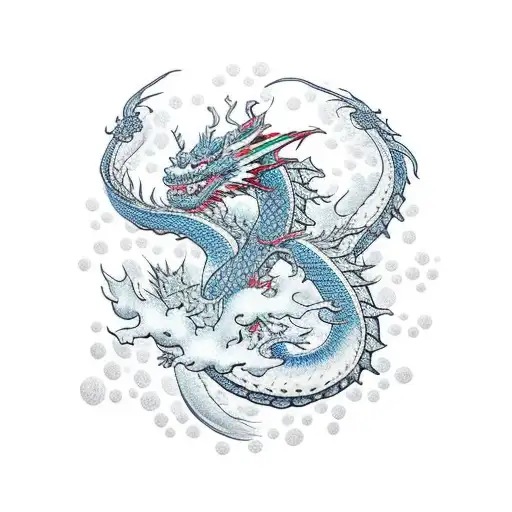 Dragon With Snow Flake