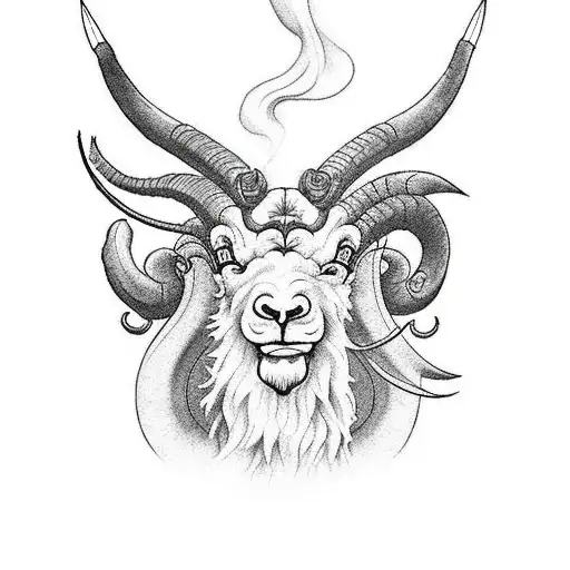 Ram With Smoke And Fire
