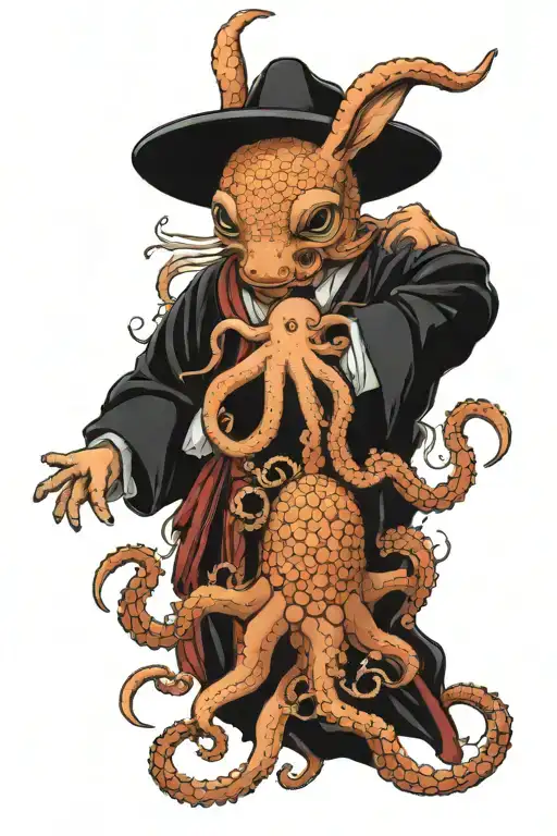 Octopus Holding A Rabbit