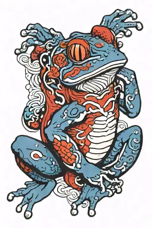Red And Blue Frog