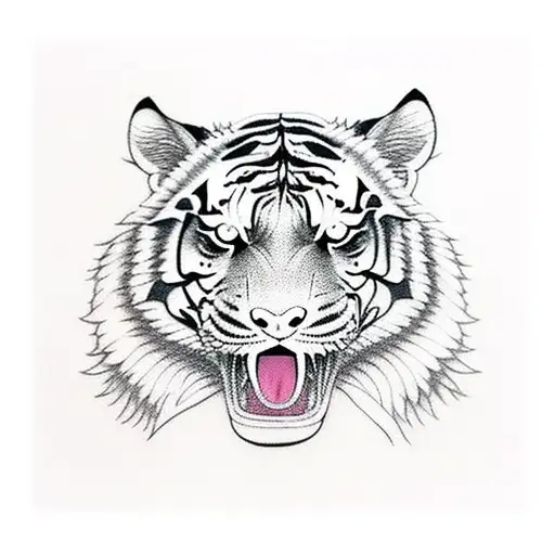 Tiger With Tony Inside Mouth