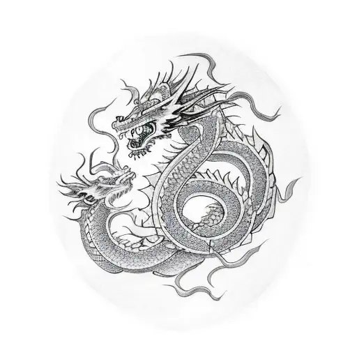 Dragon And Beautiful Women