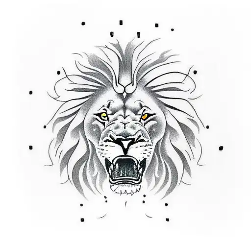 Lion With The Word Tony Inside Mouth