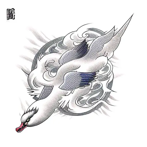 Dove With Stormy Lightning Background Over Lake