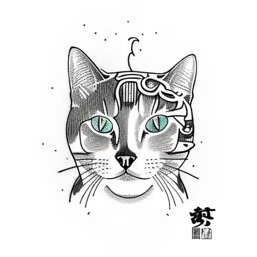 A Cat Hiking In A Lush Forest