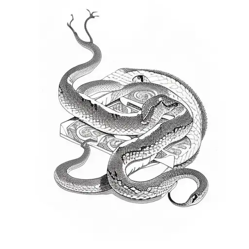 A Snake With Drugs And Alchool In Him