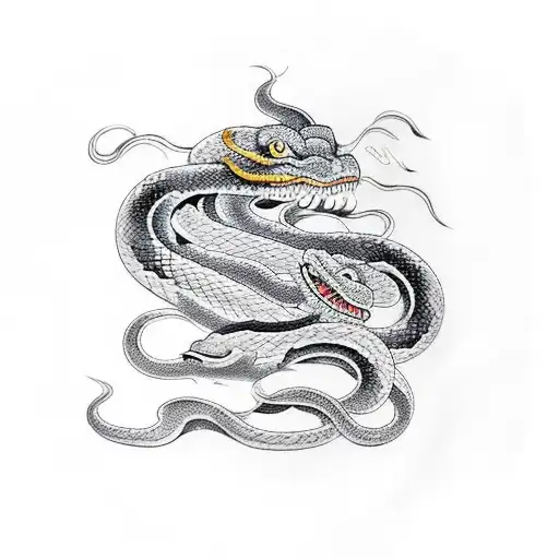 Snake And Hannya Mask