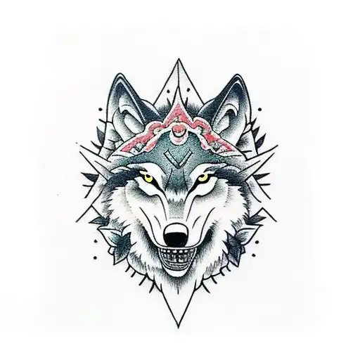 Wolf And A Hammerhead Shark