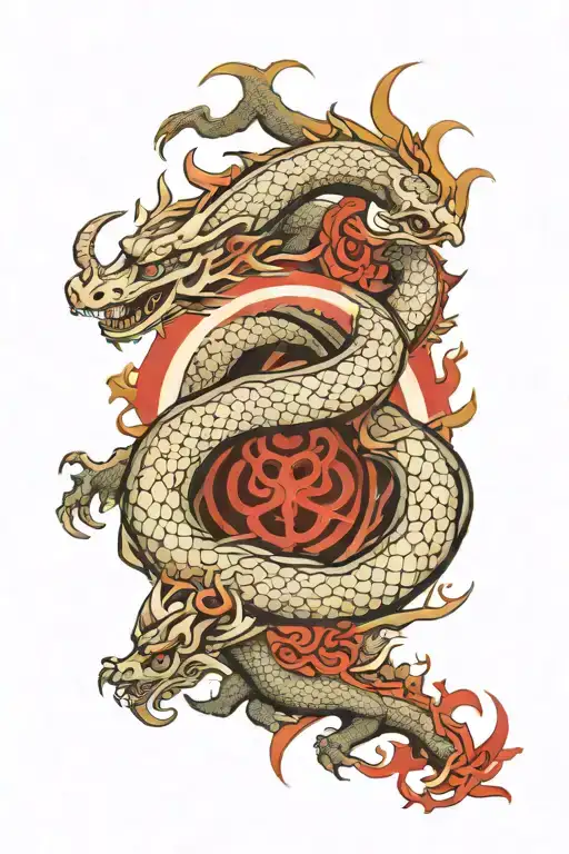 Wheel Of Time Book Symbol Merging With Dragons