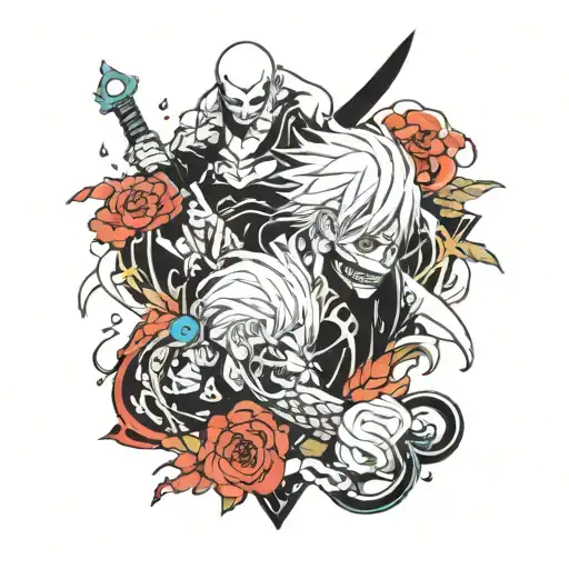 Kaneki Tokyo Ghoul Sleeve Tattoo Featuring Son Name