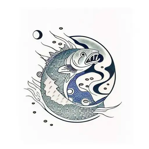 Moon With Fish