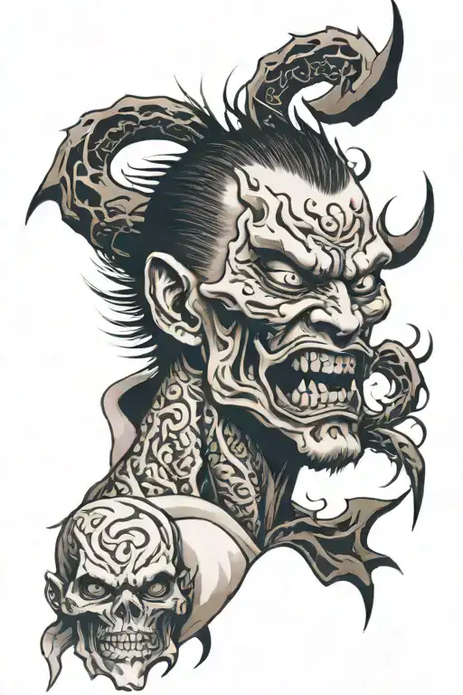 Demon Inside A Broken Person With Rage Rage