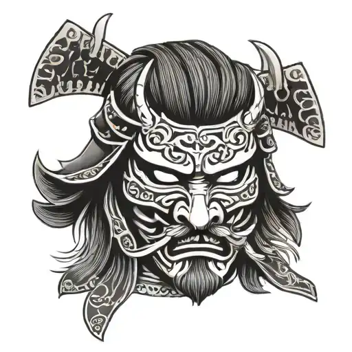 Samurai Mask Looking