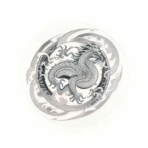 The Dragon Circles The Moon