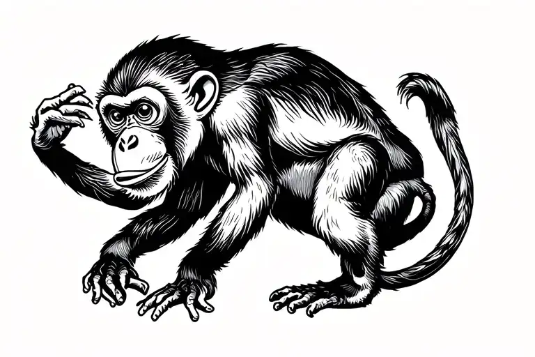Monkey Eating It's Own Tail