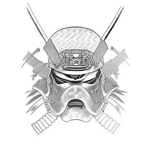 Evil Samurai With Helmet