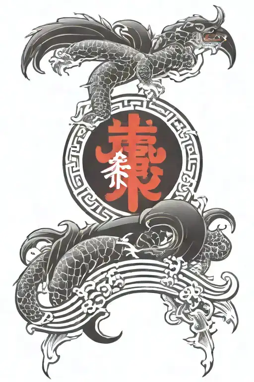 Dark Lettering Tattoo Design