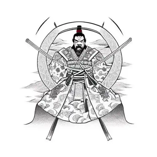 Evil Samurai Holding Sword
