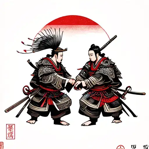 Samurai Meeting Misfortune With Faith In The Best Tattoo On The Fingers