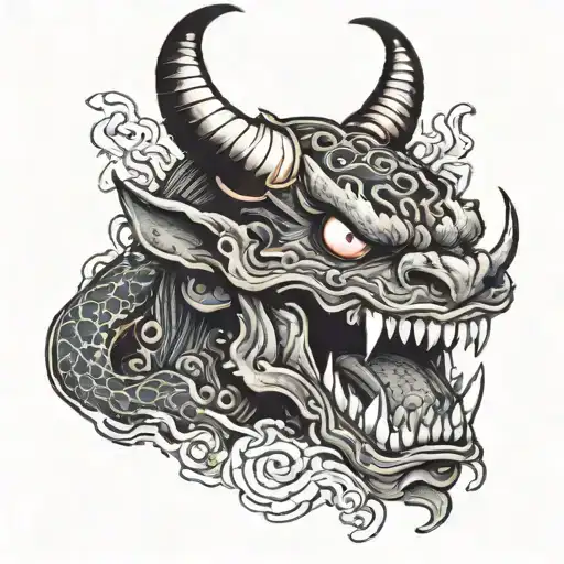 A Demon With Fangs Chews A Record