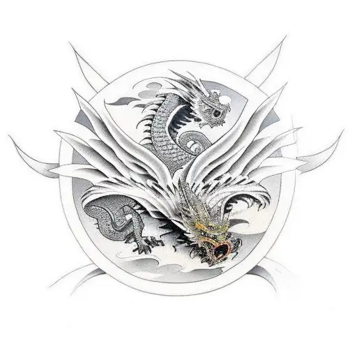 Half Dragon Half Eagle Eating