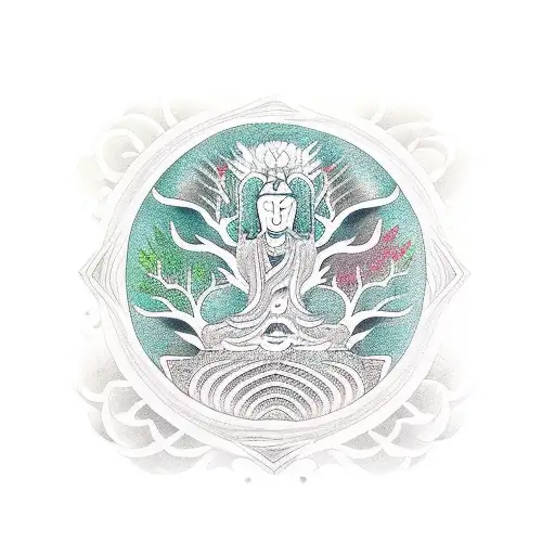 Tree Of Life Bouddha