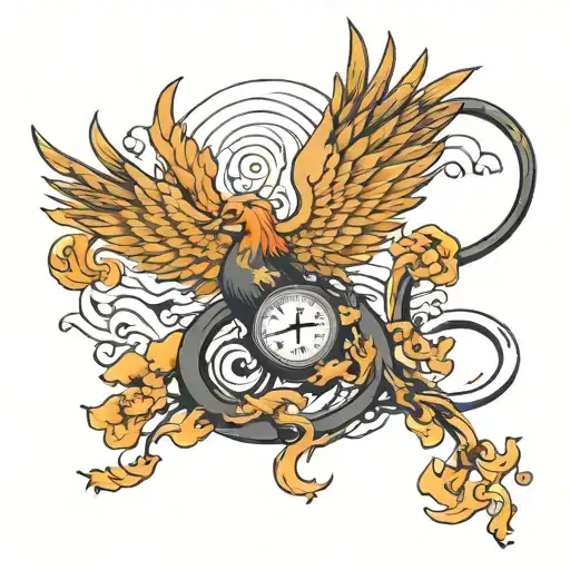 Incorporate A Stethoscope With A Flying Phoenix Rising From The Ashes