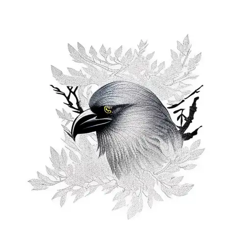 Crow Following Branches