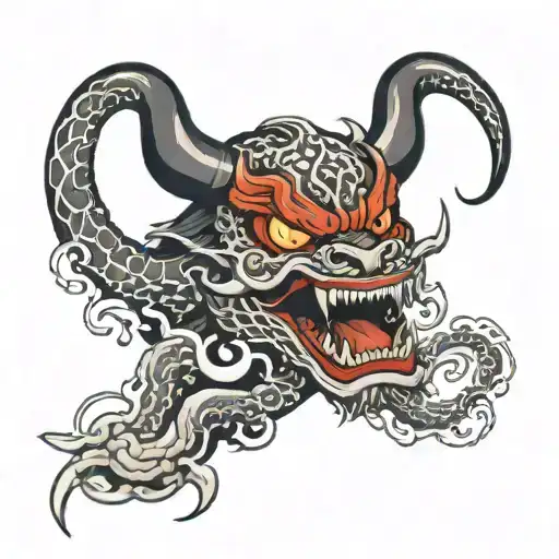 A Scar With A Demon Peeking Out Of It