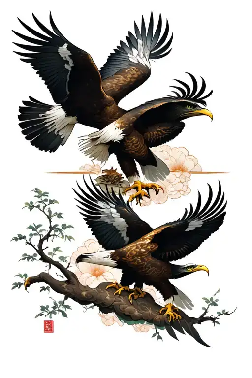 Eagle Family Of Four