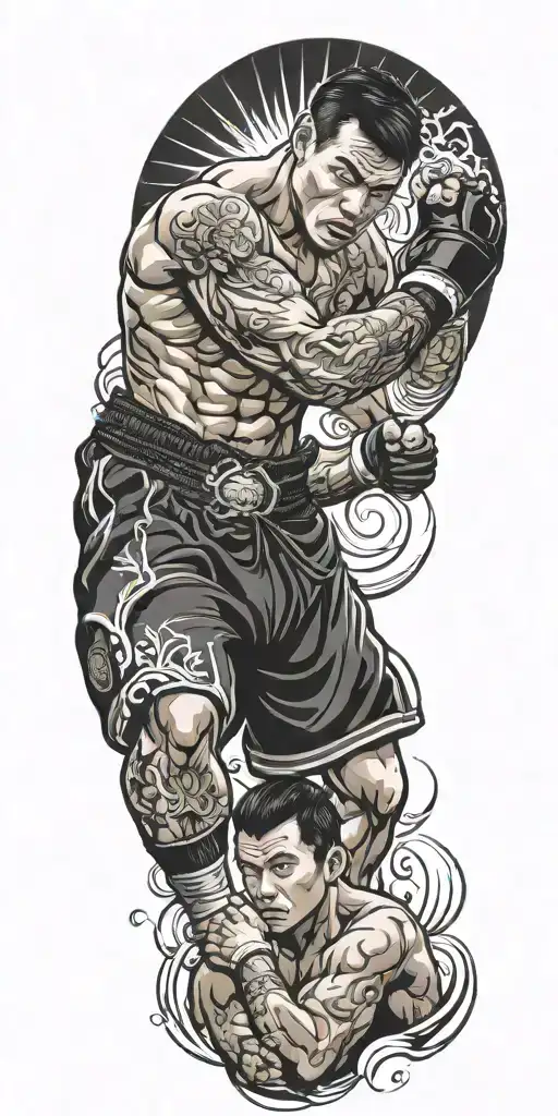 Muay Thai Fighter Vs Jiu Jitsu Fighter