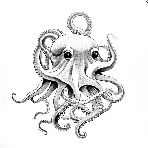 Octopus Arround De Forearm With 1 Rose