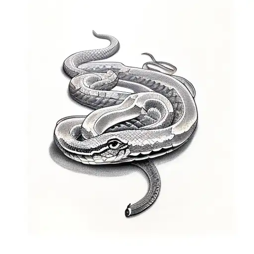 Snake Coiling Around Forearm
