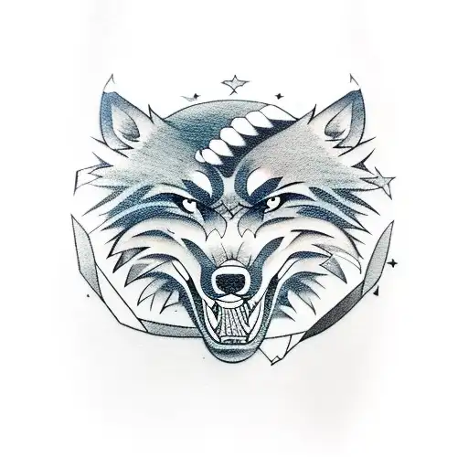 Night Sky Dark Wolf Pack