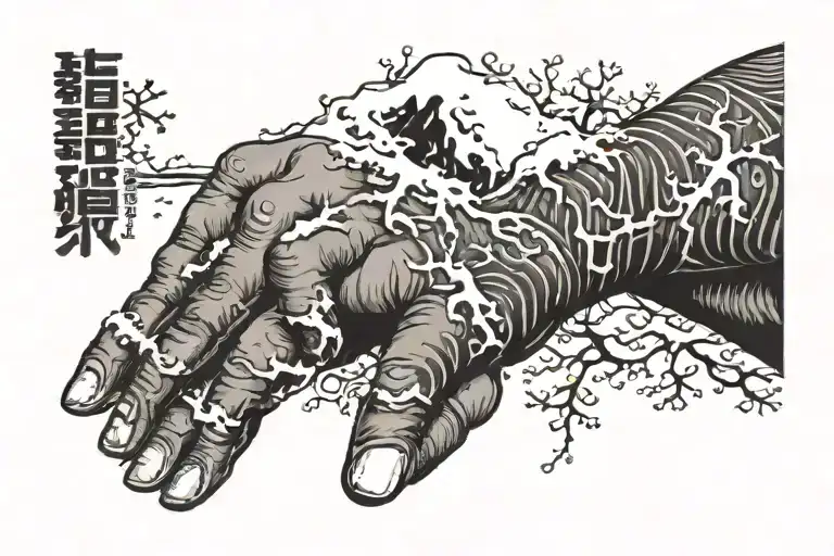 Snow On Horizontal Line On Wrist