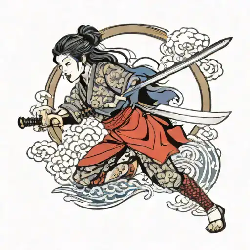 Girl With A Katana In Her Hands