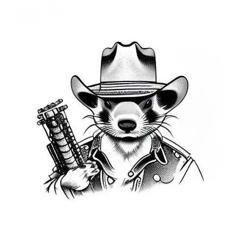 Ferret In A Cowboy Hat